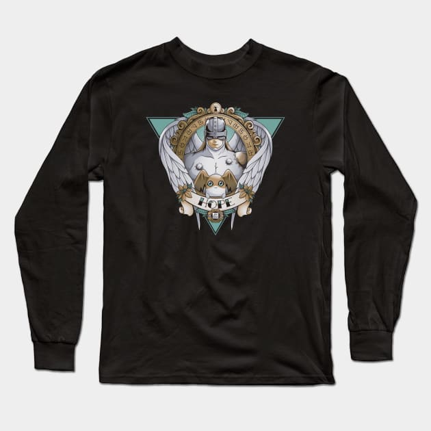 Digimon of Hope Angemon - Angel wings - Patamon Tattoo Long Sleeve T-Shirt by Typhoonic